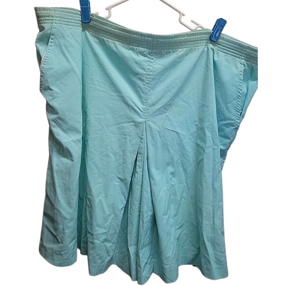 Jantzen Pants - Jantzen 1980s‎ turquoise Pleated Midi Skorts Vintage Size 3X